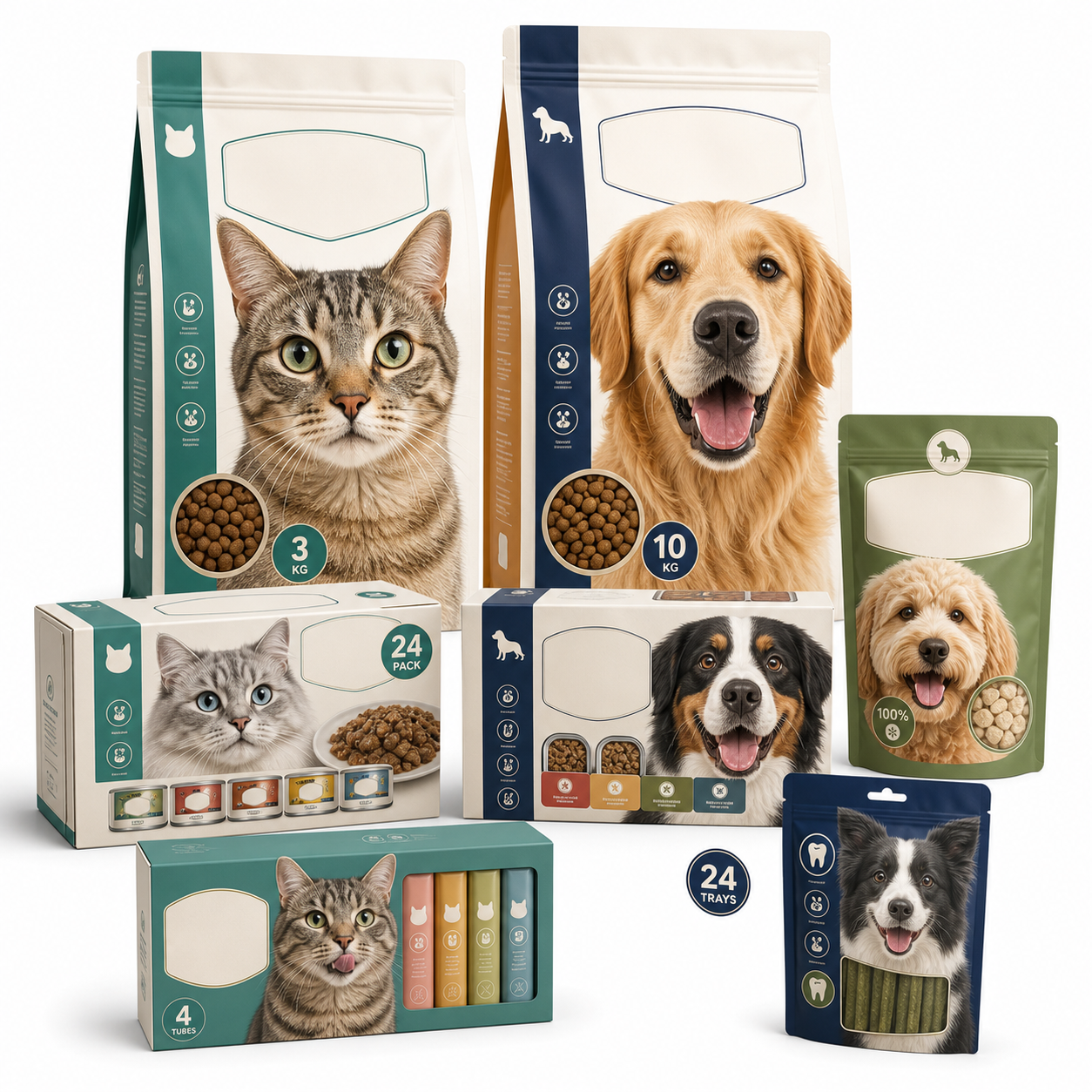 Pet Portrait Hero System packaging style for High-click retail range